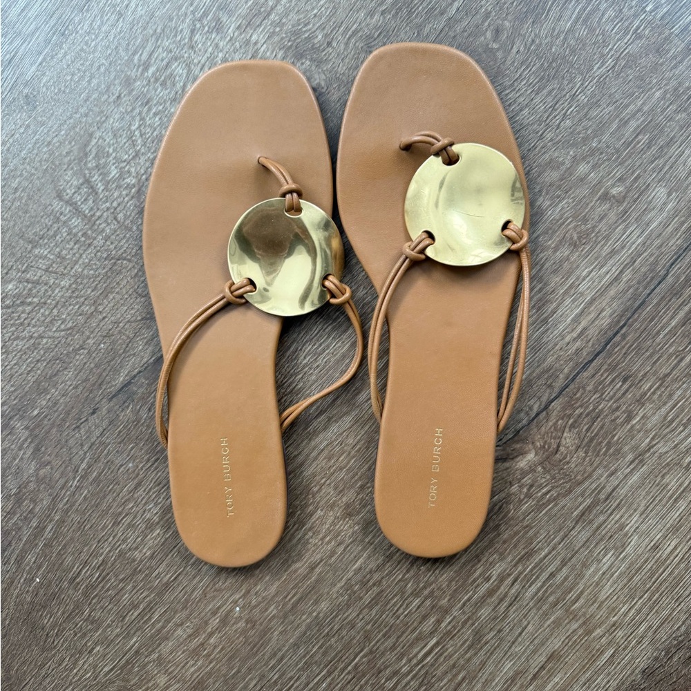 Tory Burch tan Paris sandal